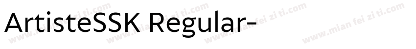 ArtisteSSK Regular字体转换